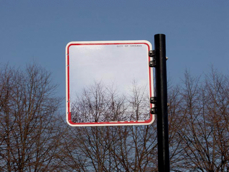 Искусство прозрачных уличных знаков
