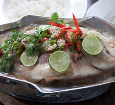 Рыба на пару на тайский манер