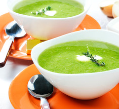 Суп-пюре из кабачков с зеленью