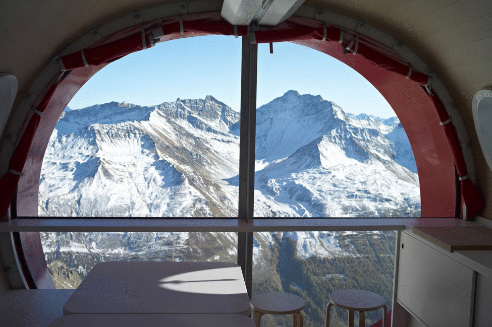 Удивительное убежище для альпинистов и скалолазов в Альпах