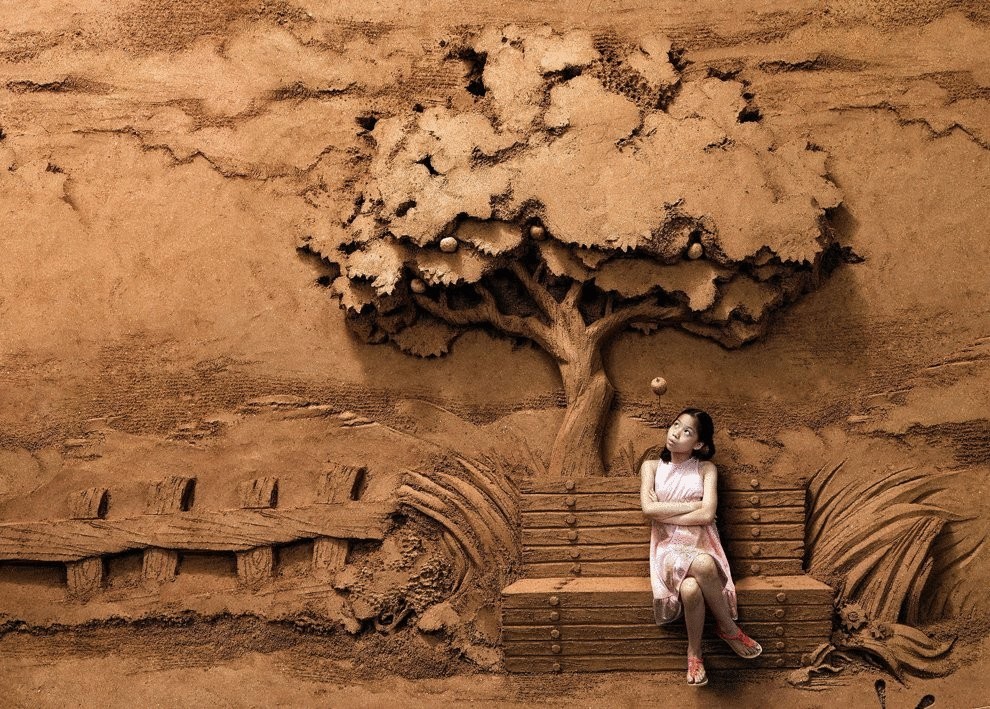 Китайский мастер создает удивительные песчаные скульптуры