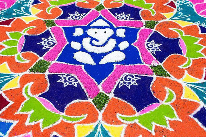 Ранголи —очаровательная народная художественная традиция в Индии