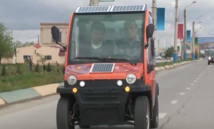 Казахские студенты разработали солнечные автомобили и бетономешалки