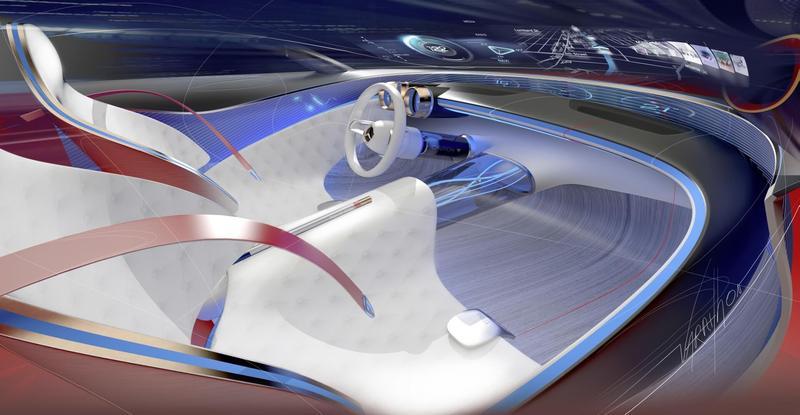 Проект шестиметрового электрокара Vision Mercedes-Maybach 6