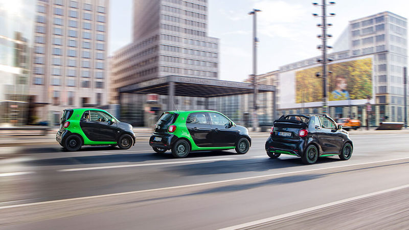 Электрический Smart нового поколения проедет без подзарядки 160 километров