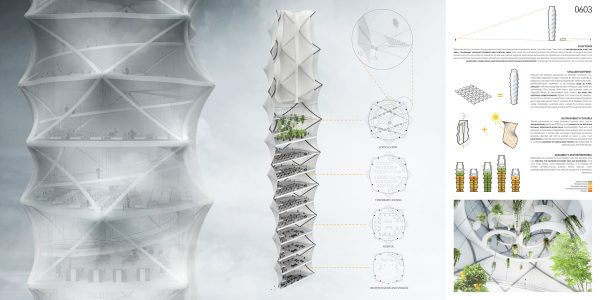 В Польше презентовали концепт небоскреба в стиле оригами на солнечных батареях