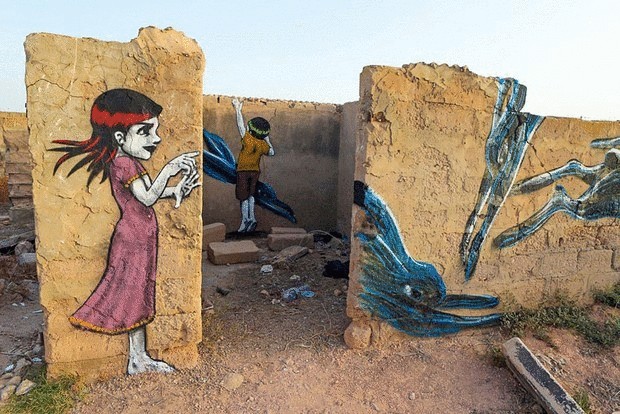 Тунисский уличный арт проект Djerbahood на острове Джерба