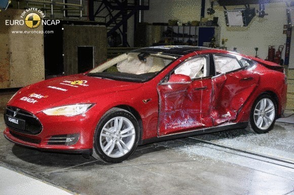 Tesla S получил самую высокую оценку при прохождении краш-тестов в Европе