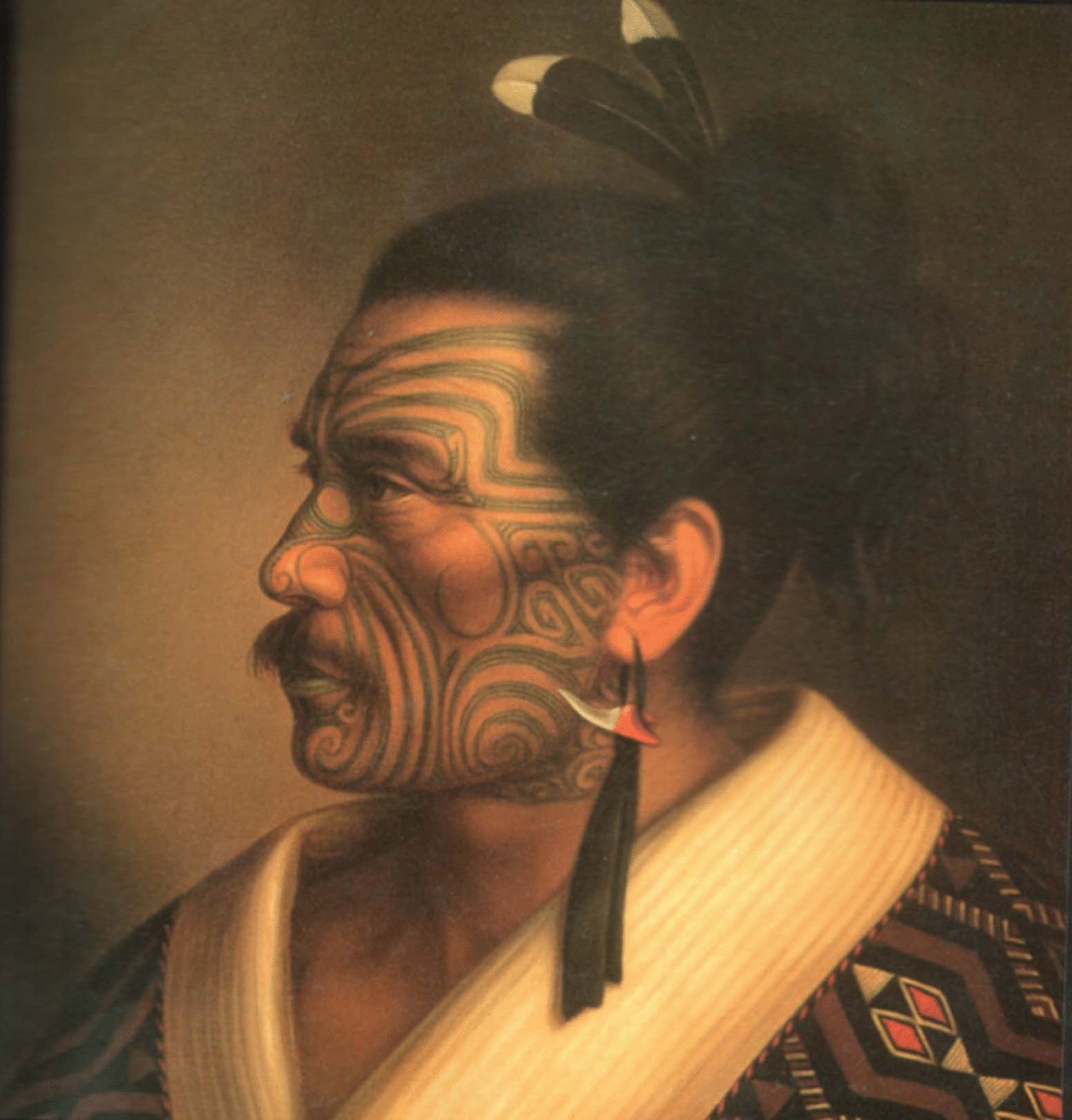 Татуировка Моко Маори 19 век