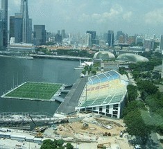 Плавучий стадион в Сингапуре