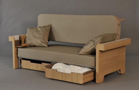 Многофункциональный диван для маленькой квартиры