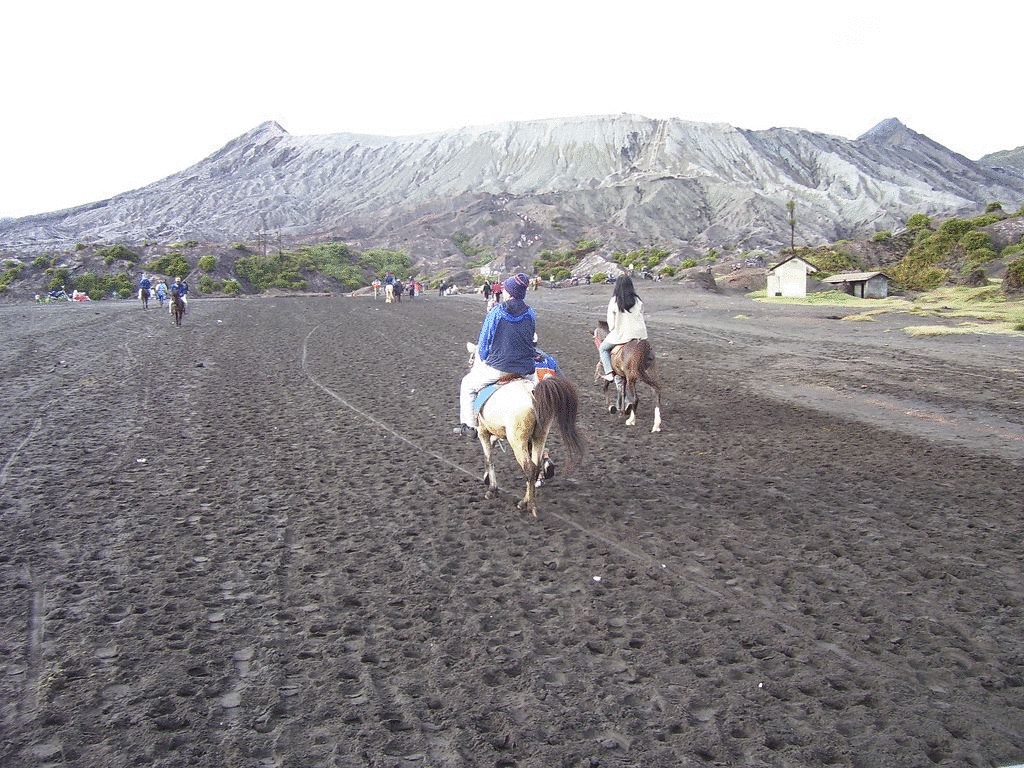 Действующий вулкан Бромо на острове Ява