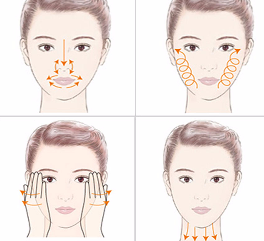 Массаж лица по ахабадзе схема движений. Массаж лица. Японский лимфодренажный массаж асахи. Самомассаж лица и подбородка. Гимнастика для шеи от второго подбородка.
