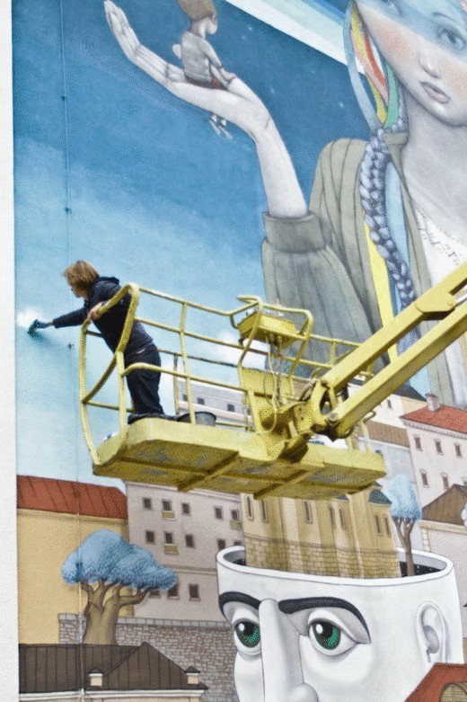 Потрясающая роспись от Сет Globepainter на Подоле в Киеве
