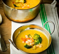 Суп-пюре с фасолью и брокколи