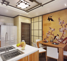 Японский стиль в интерьере кухни — шарм восточного минимализма
