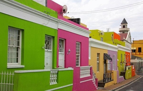 Красочный пригород в Кейптауне, Южная Африка