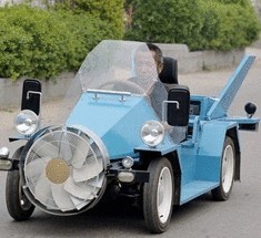Китаец изобрел автомобиль, работающий от ветра
