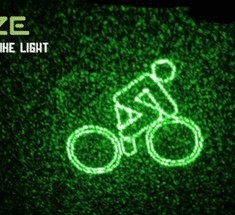 Создана самая эффективная велосипедная фара с лазерной картинкой