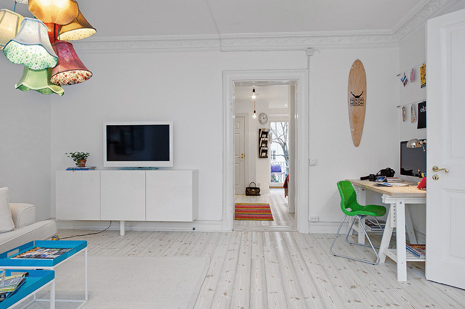 Удивительный интерьер двухкомнатной квартиры в Швеции