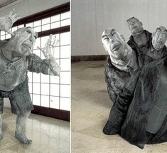 Карикатуры из алюминиевой сетки. Необычные скульптуры Юко Хишиямы