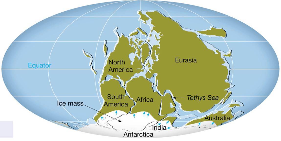 Карта мира 10000 лет назад
