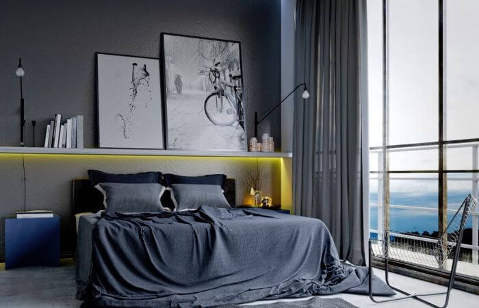  Спальня холостяка: 9 интерьеров для настоящих мужчин