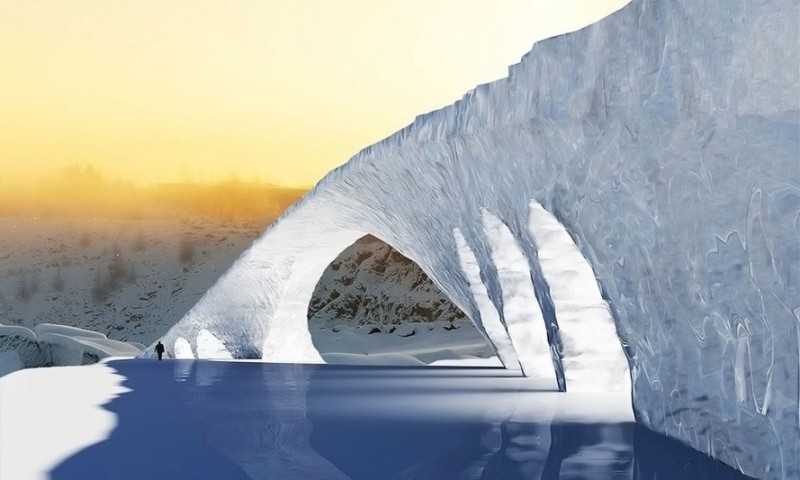 Самый длинный в мире мост изо льда