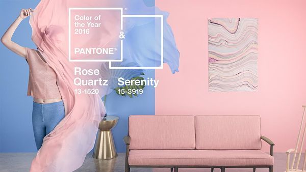 Цвета розовый кварц и сиреневый в дизайне  интерьера 2016