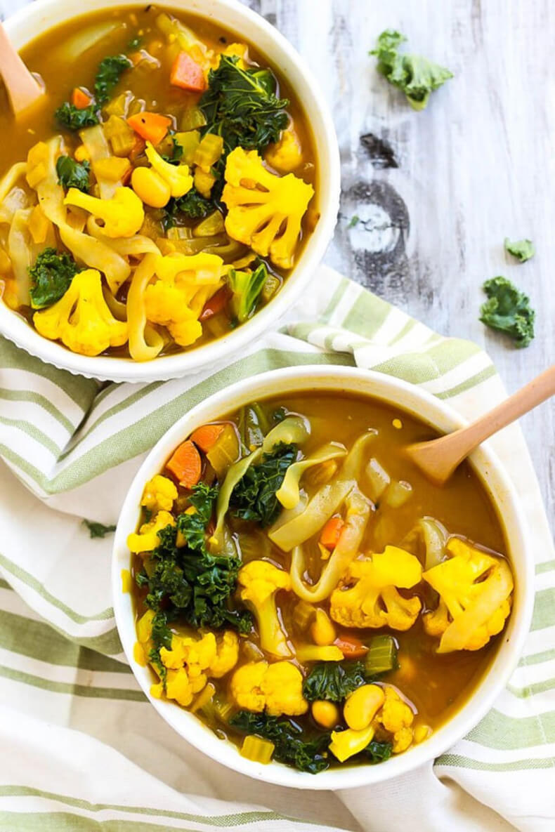 Как приготовить овощной суп с куркумой