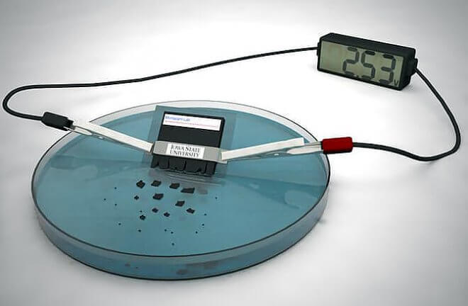 Саморазрушающаяся батарея растворится в воде за 30 минут