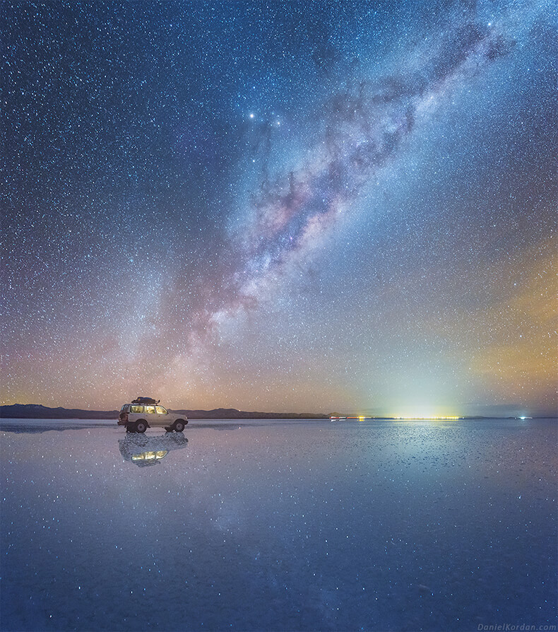 Радуга из звёзд: Млечный Путь над самым крупным солончаком в мире