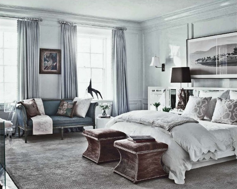 Изысканная спальня в серых тонах — вдохновляющие идеи