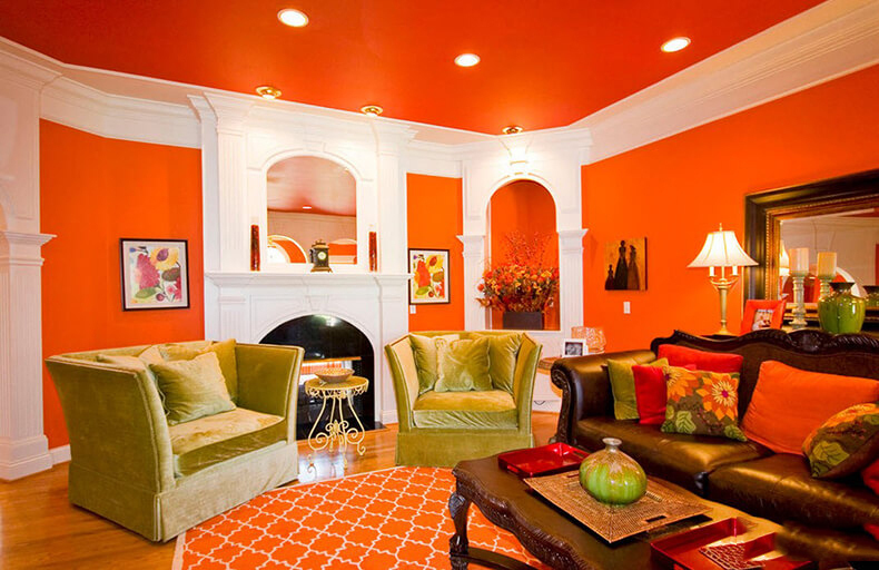 Цвет огня и солнца: Оранжевый в дизайне интерьера 