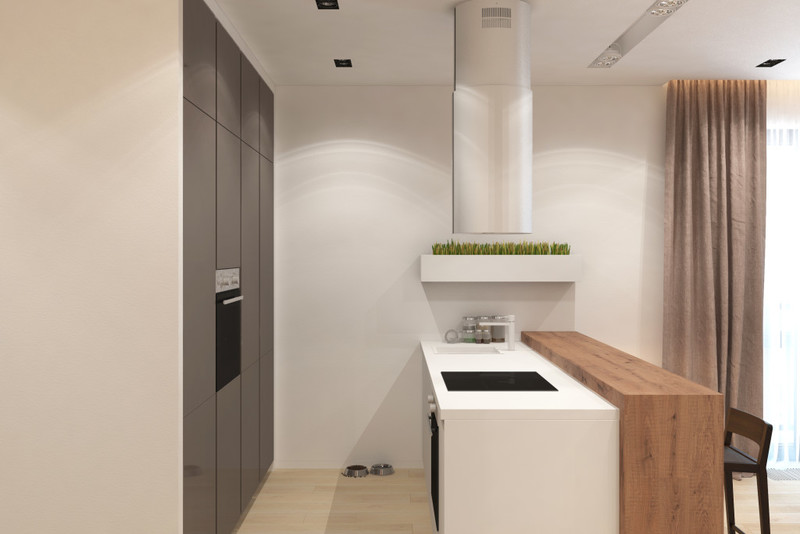Квартира в Подмосковье для молодой семьи в минималистичном эко-стиле 