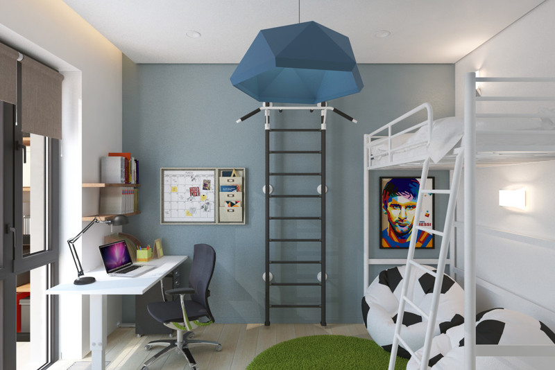Квартира в Подмосковье для молодой семьи в минималистичном эко-стиле 