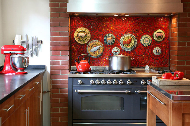 Мозаика в интерьере кухни: идеи для вдохновения