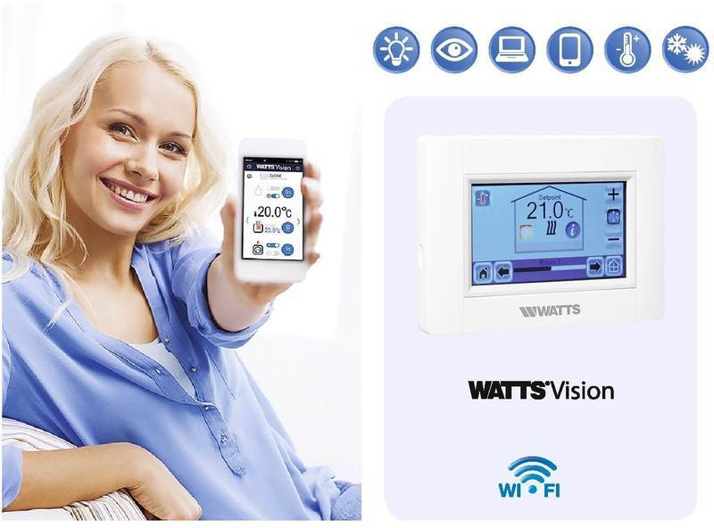 Система Watts Vision для дистанционного управления климатом и освещением в коттедже