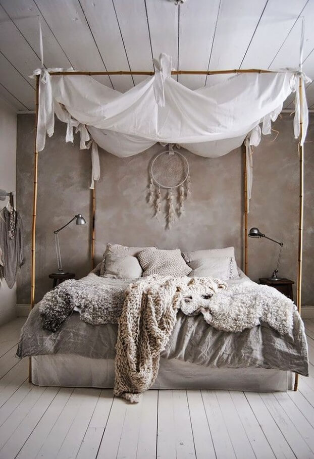 Очарование спальни в стиле бохо