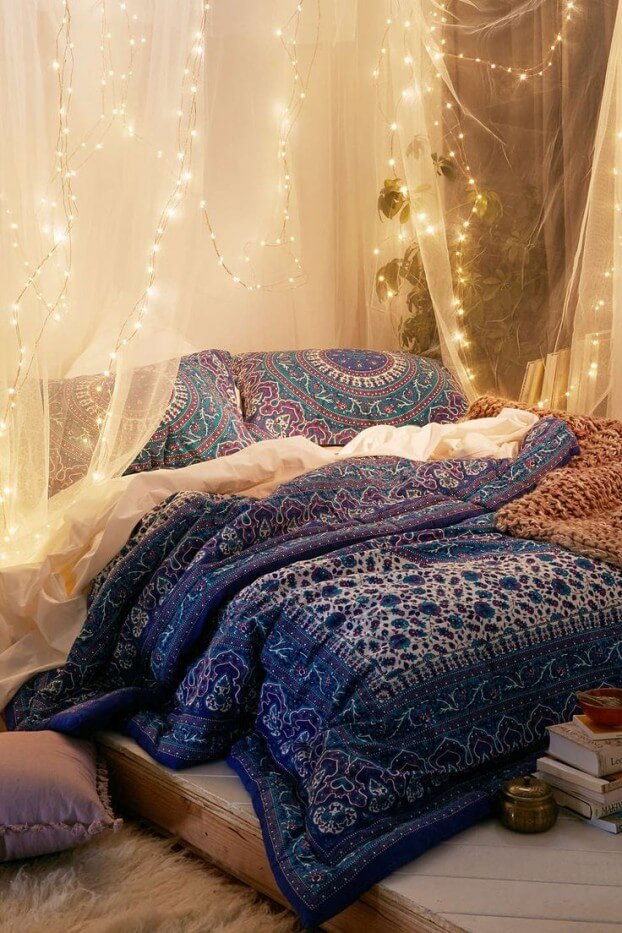 Очарование спальни в стиле бохо