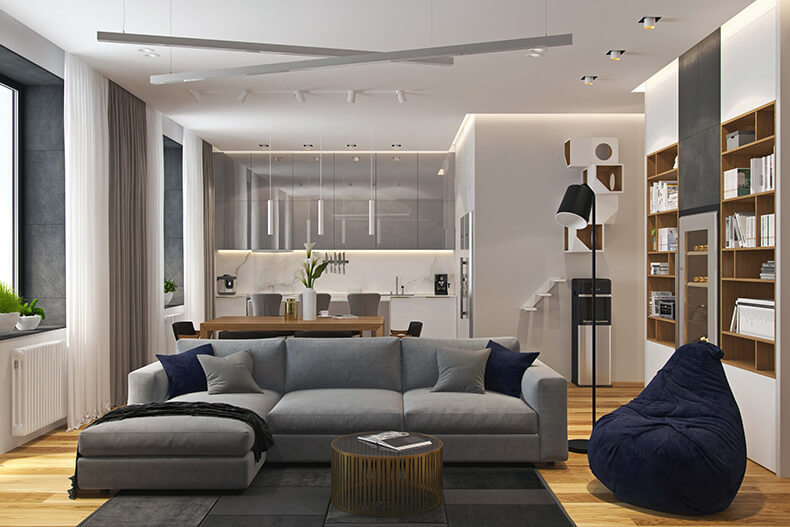 Дизайн-проект квартиры в современном стиле 