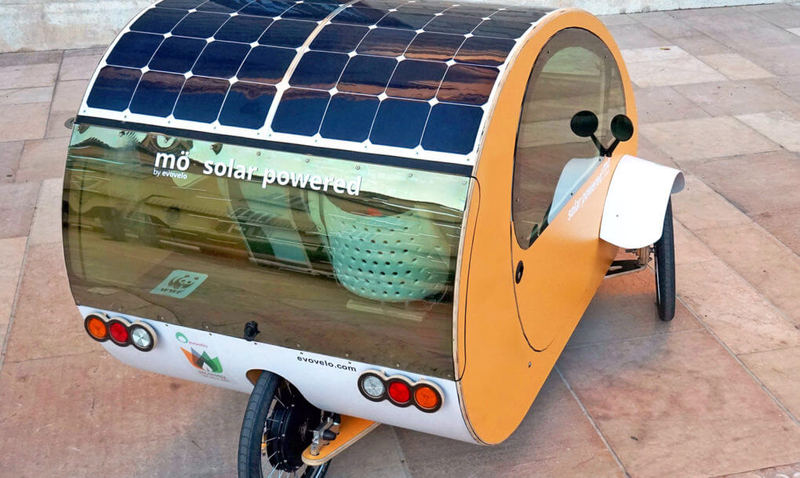 Крошечный трицикл на солнечных батареях