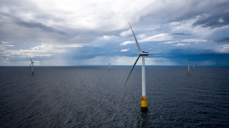 Первые в мире плавучие морские ветряные турбины подключились к сети