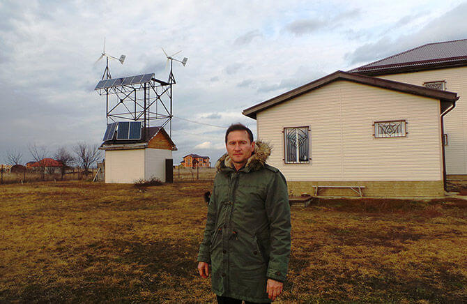 Житель краснодарского поселка построил мини-электростанцию