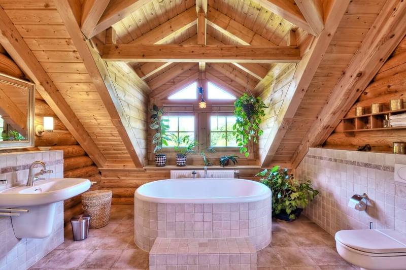 Ванная комната в деревянном доме: варианты отделки