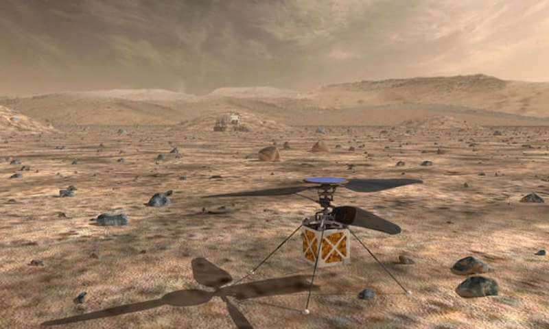 НАСА планирует отправить мини-вертолет на Марс