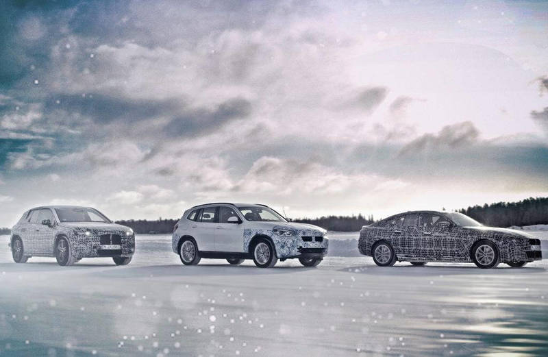 BMW показал зимние тесты трех новых электромобилей