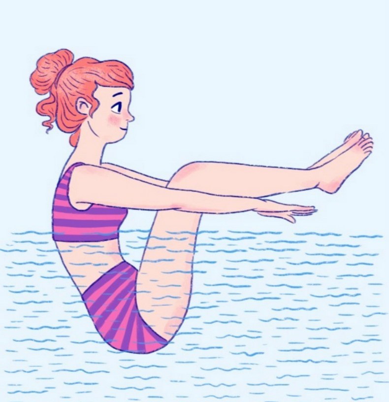 Упражнения для похудения, которые можно делать в море или бассейне