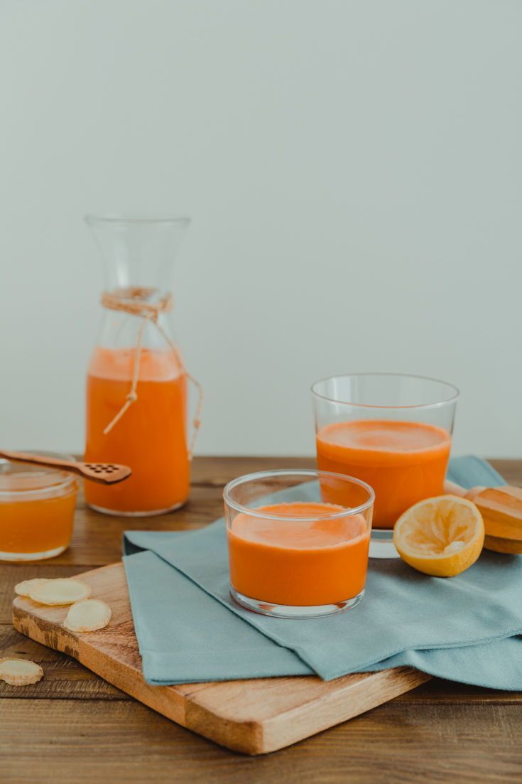 Противовоспалительный морковный сок с корицей и имбирем 