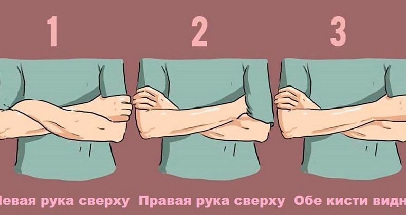 Как вы скрещиваете руки на груди, может МНОГОЕ РАССКАЗАТЬ о вашей личности